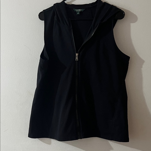 Leuren RALPH Lorraine Tops - Ralph Lauren Black Hooded Vest